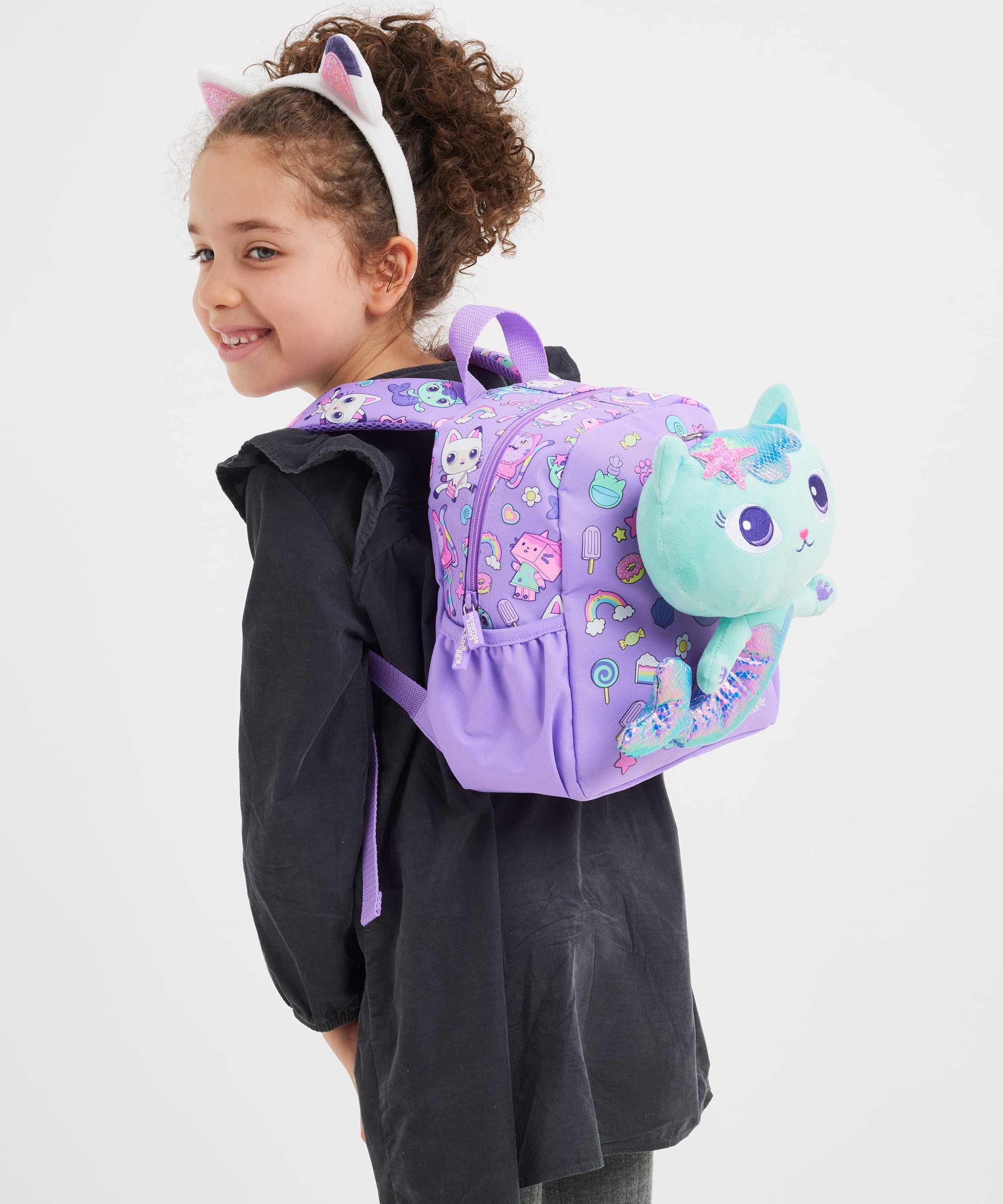 Smiggle - Gabbys Dollhouse Kreş Çıkarabilir Oyuncaklı Sırt Çantası-Dinossi