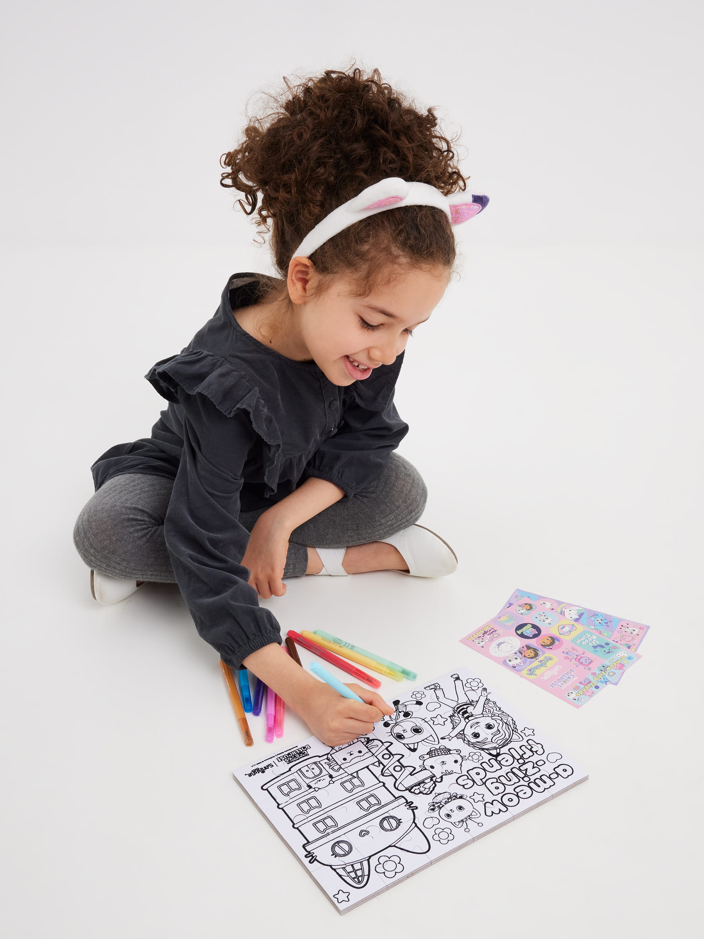 Smiggle - Gabbys Dollhouse Bulmaca ve Sanat Kırtasiye Seti-Dinossi