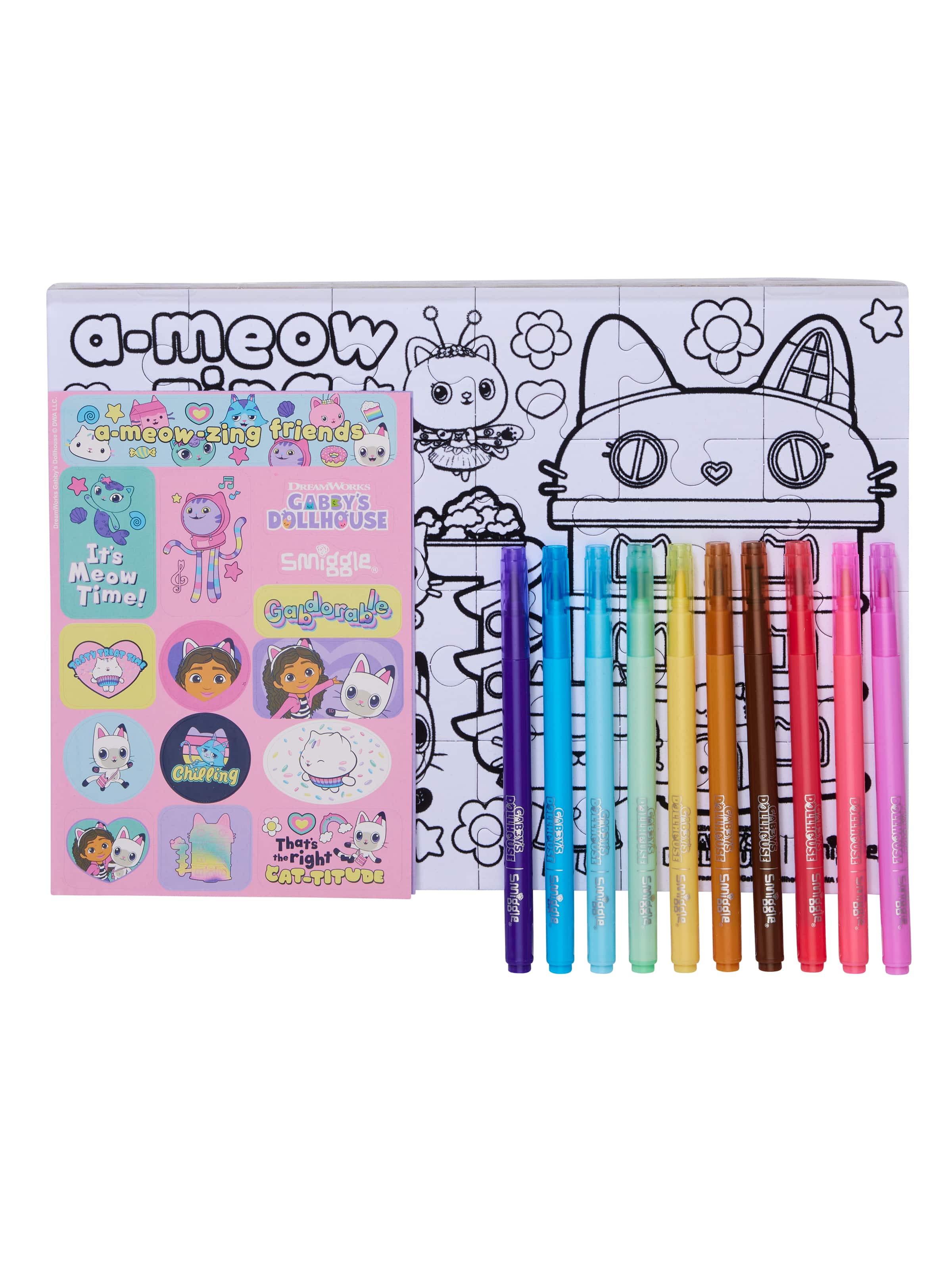 Smiggle - Gabbys Dollhouse Bulmaca ve Sanat Kırtasiye Seti-Dinossi