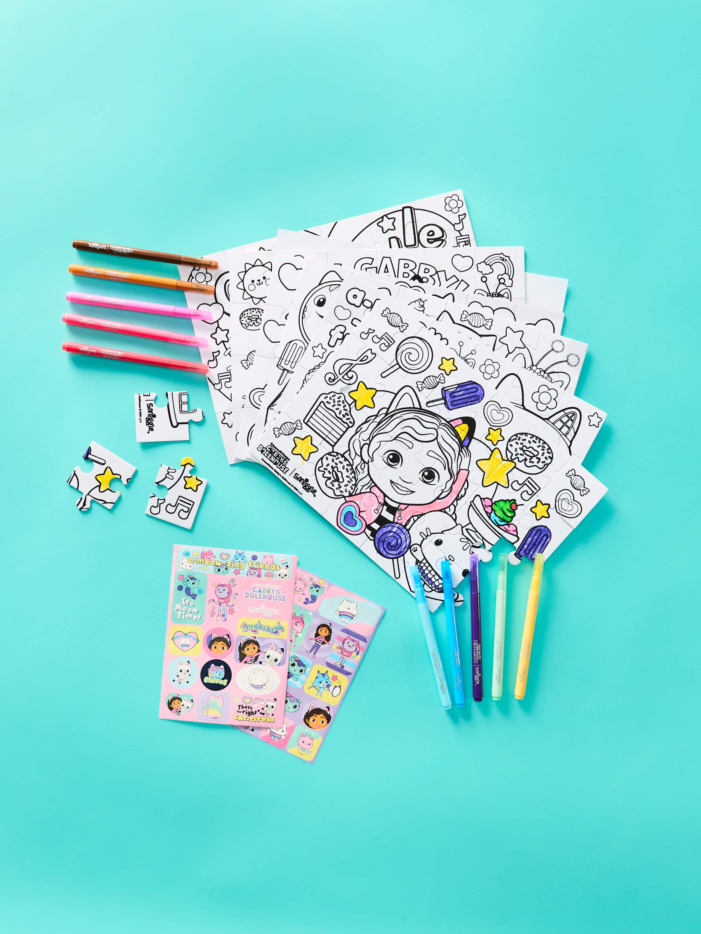 Smiggle - Gabbys Dollhouse Bulmaca ve Sanat Kırtasiye Seti-Dinossi