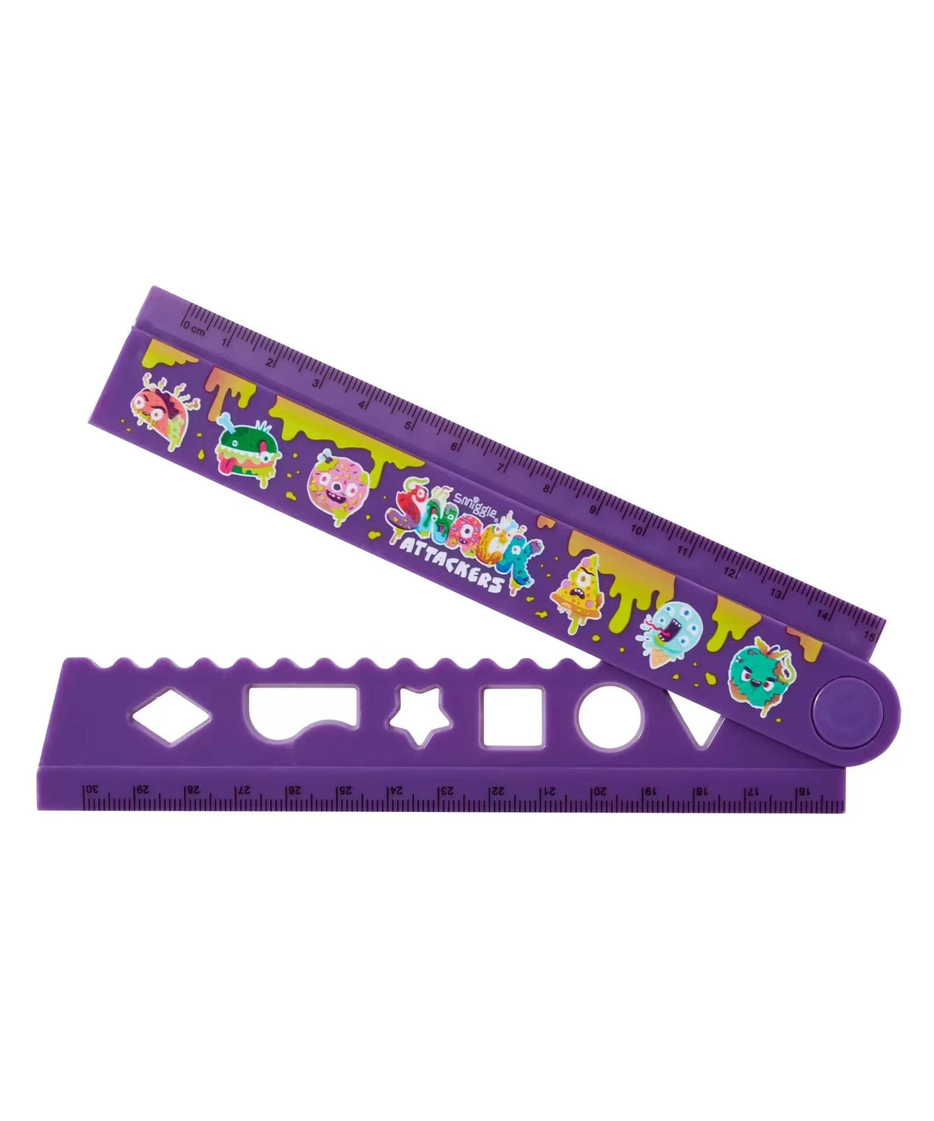 Smiggle - Snack Attackers Açılabilir 30CM Cetvel-Dinossi