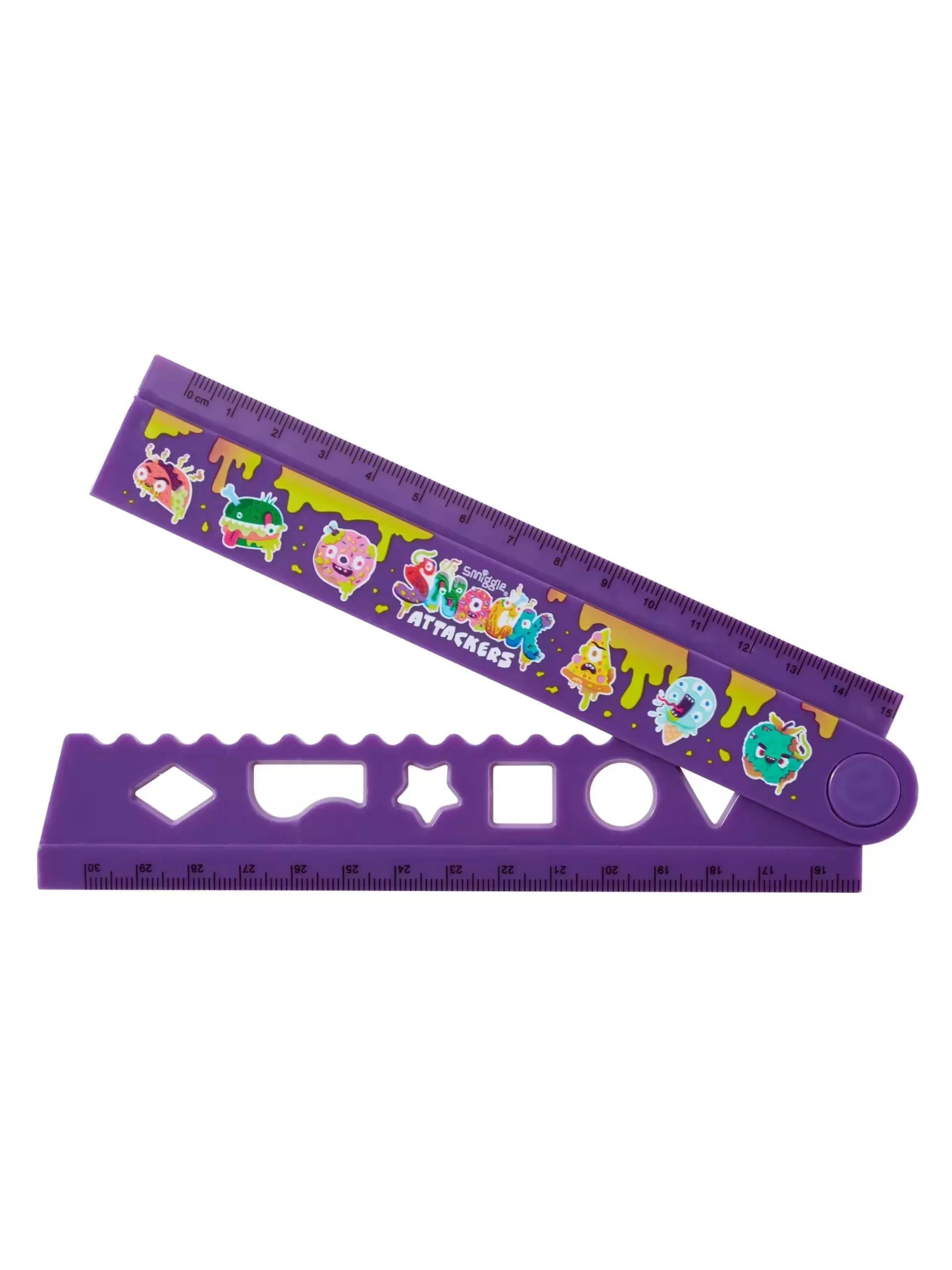 Smiggle - Snack Attackers Açılabilir 30CM Cetvel-Dinossi