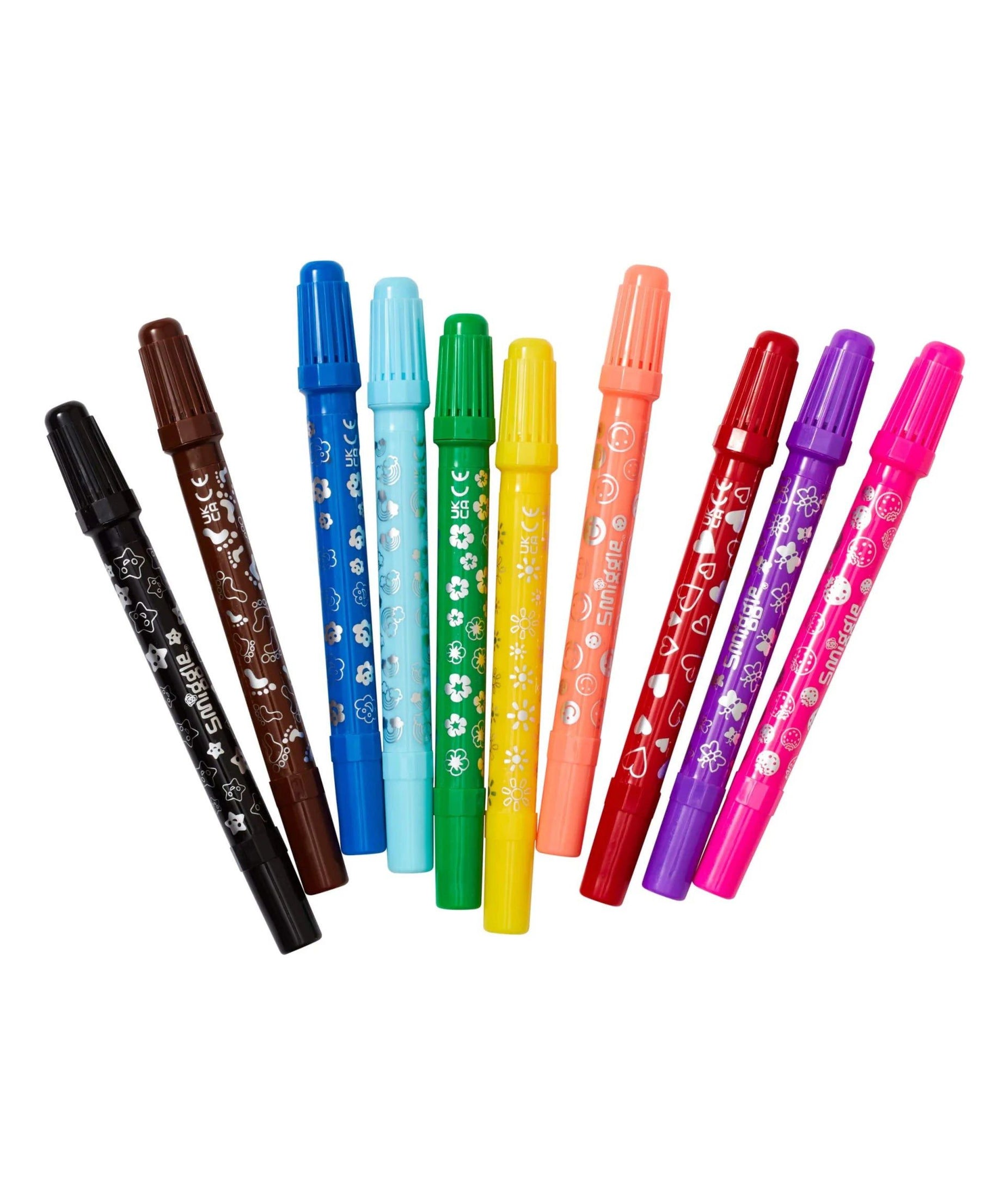 Smiggle - Stamper Kokulu Highlighter İşaretleyici Kalem Seti X10-Dinossi