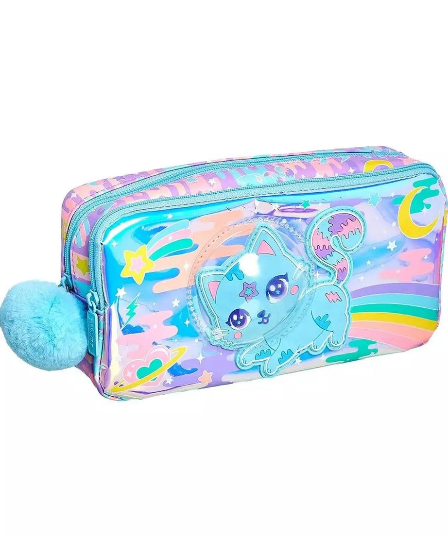 Smiggle - Away Çift Gözlü Kalem Kutusu-Dinossi