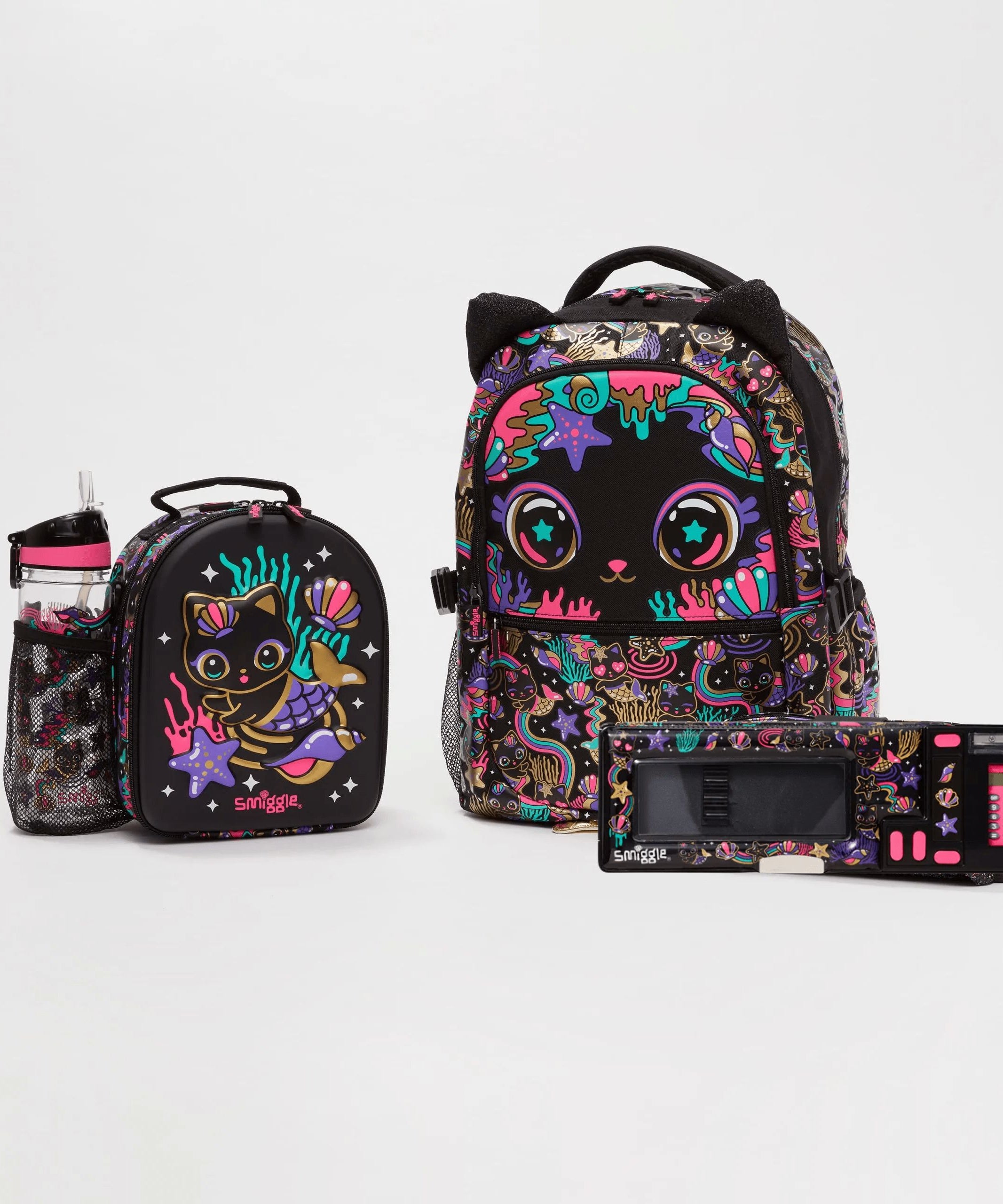 Smiggle - Hey There 4'lü Okul Çanta Seti-Dinossi