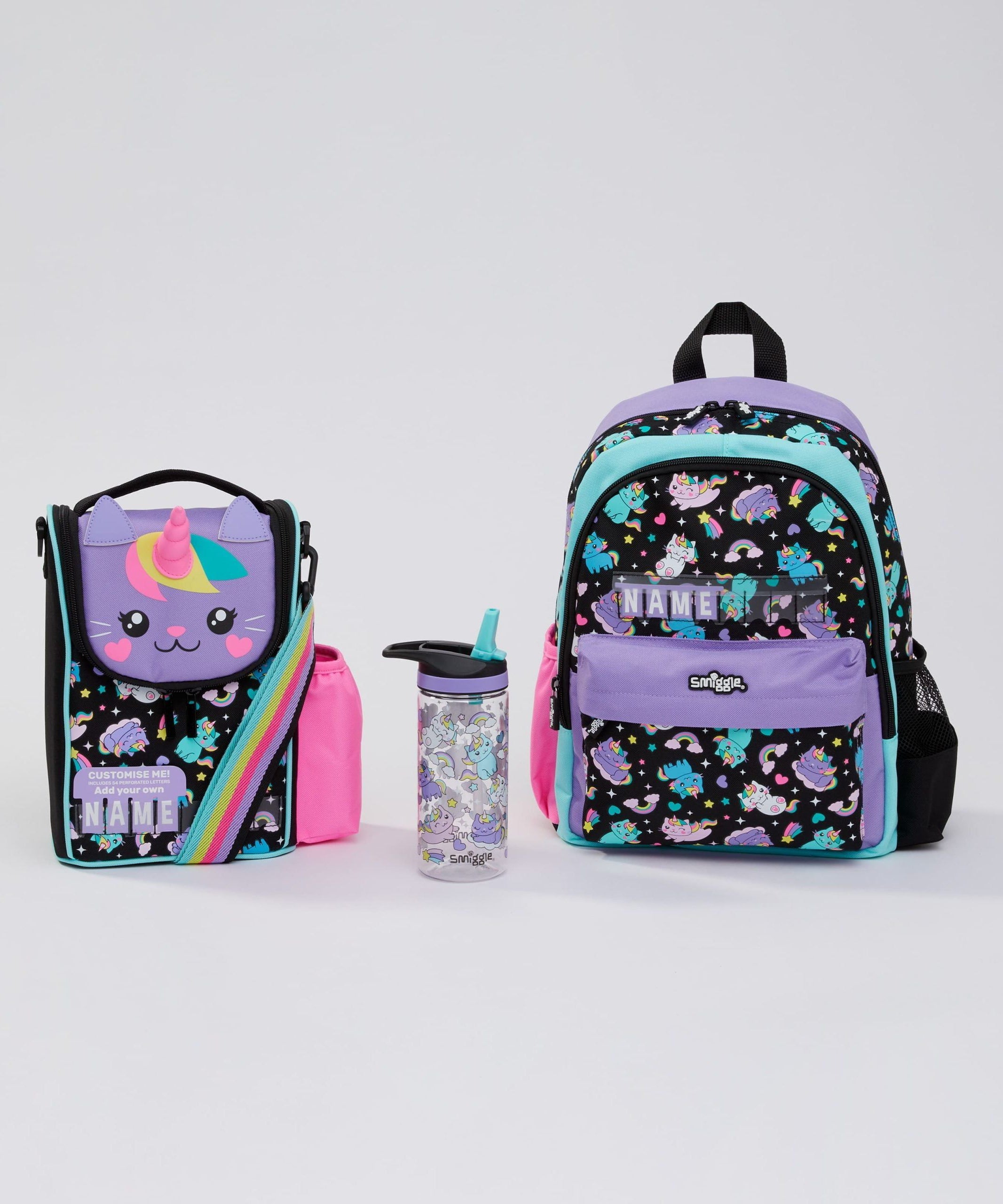 Smiggle - Sky Hi Junior 3'lü Anaokulu ve Kreş Çanta Seti-Dinossi