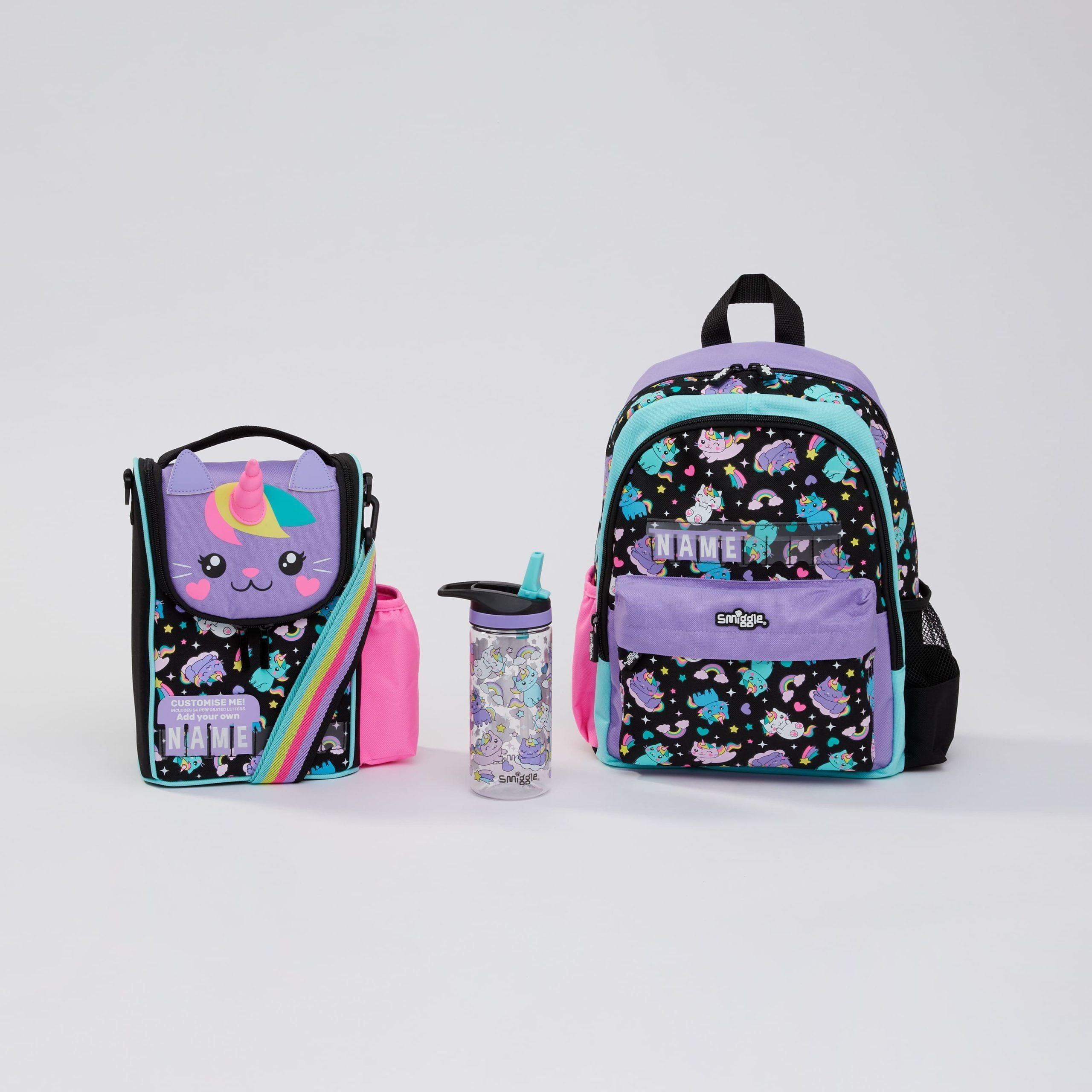 Smiggle - Sky Hi Junior 3'lü Anaokulu ve Kreş Çanta Seti-Dinossi