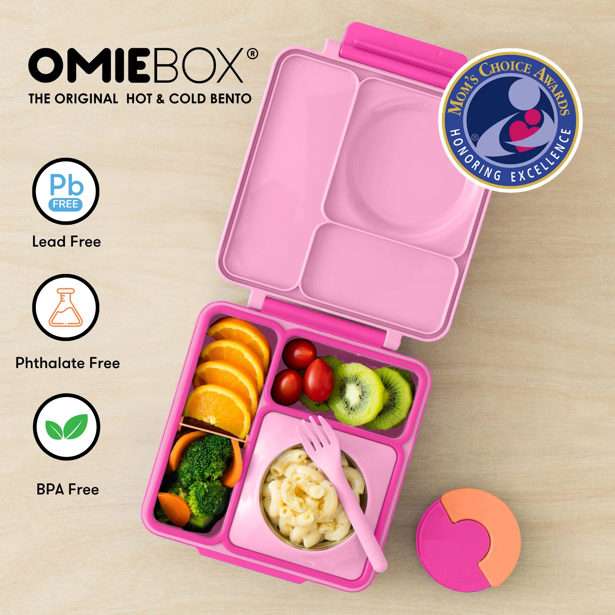 Omiebox - Теплоизоляционный ланчбокс цвета феи розовый Bento