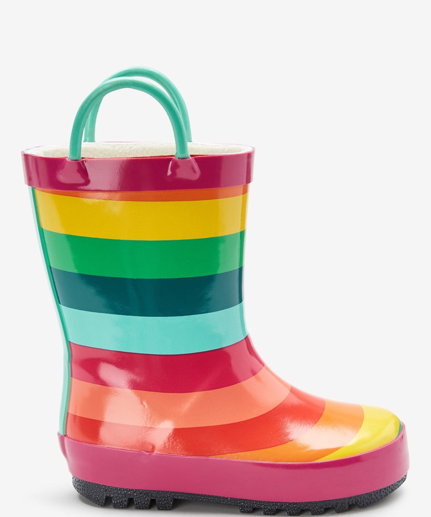 Dinossi - Kulplu Gökkuşağı Çocuk Yağmur ve Kışlık Çizmesi - 25.5-Dinossi