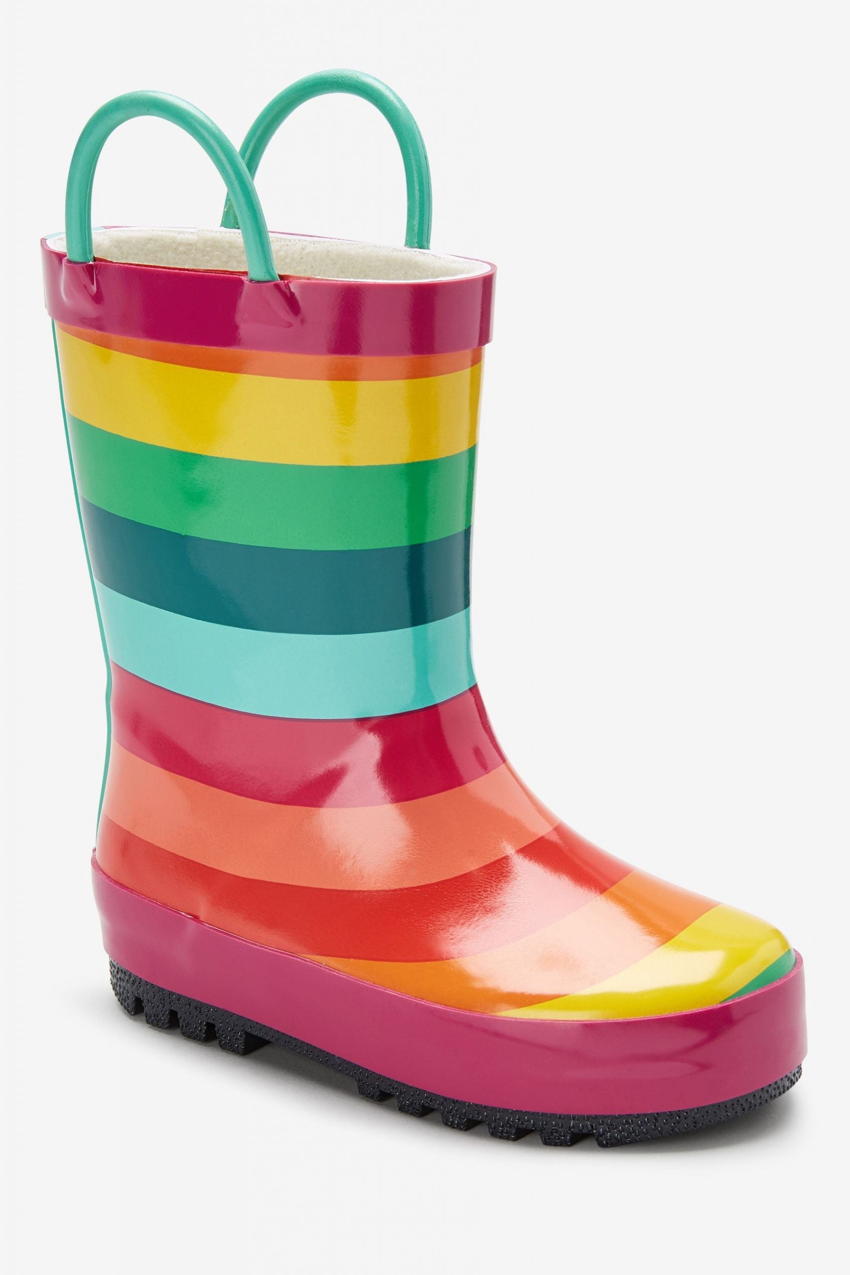 Dinossi - Kulplu Gökkuşağı Çocuk Yağmur ve Kışlık Çizmesi - 25.5-Dinossi
