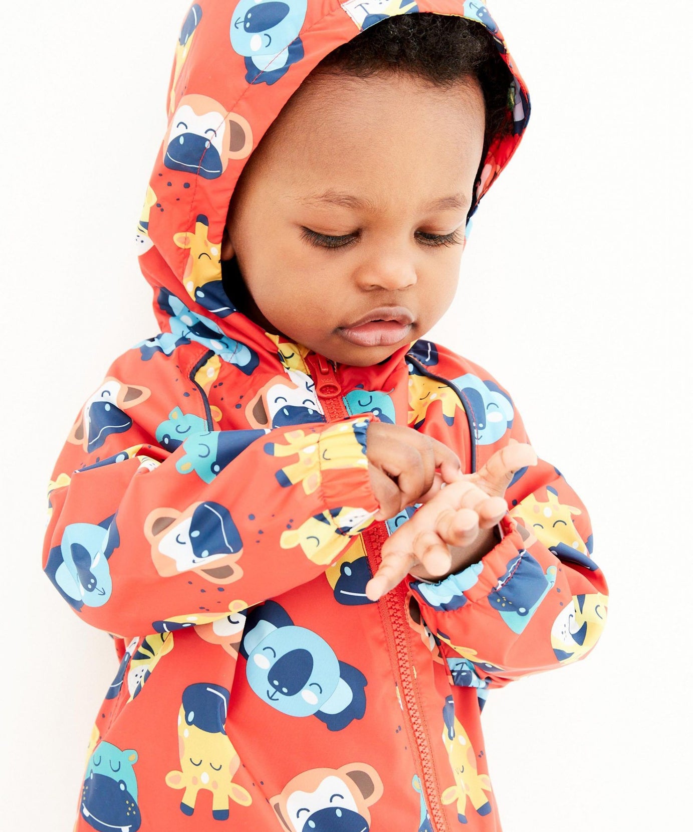 Next - Polar Astarlı Hayvanlar Desenli Çocuk Yağmurluğu - 5-6 Yaş-Dinossi