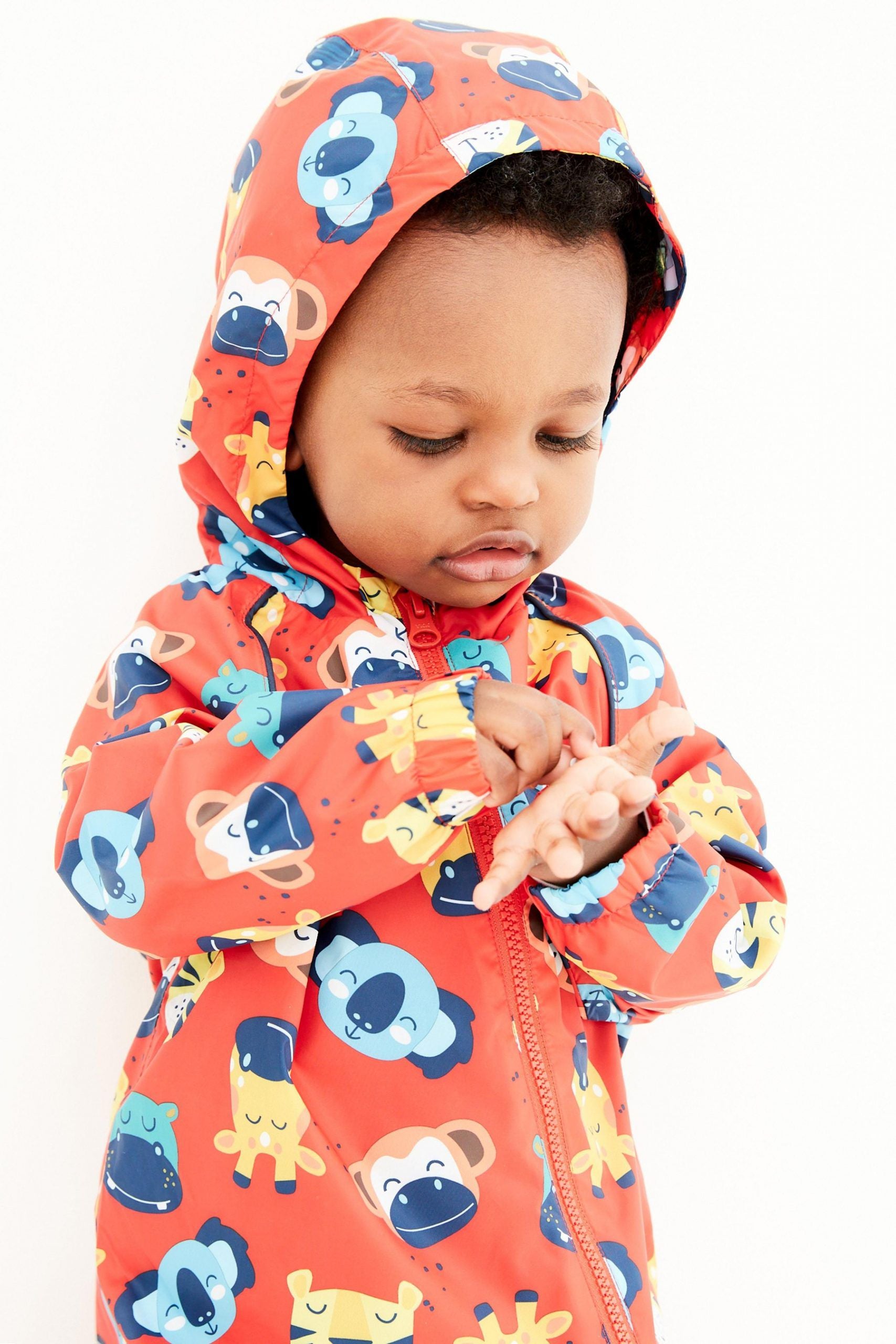 Next - Polar Astarlı Hayvanlar Desenli Çocuk Yağmurluğu - 5-6 Yaş-Dinossi