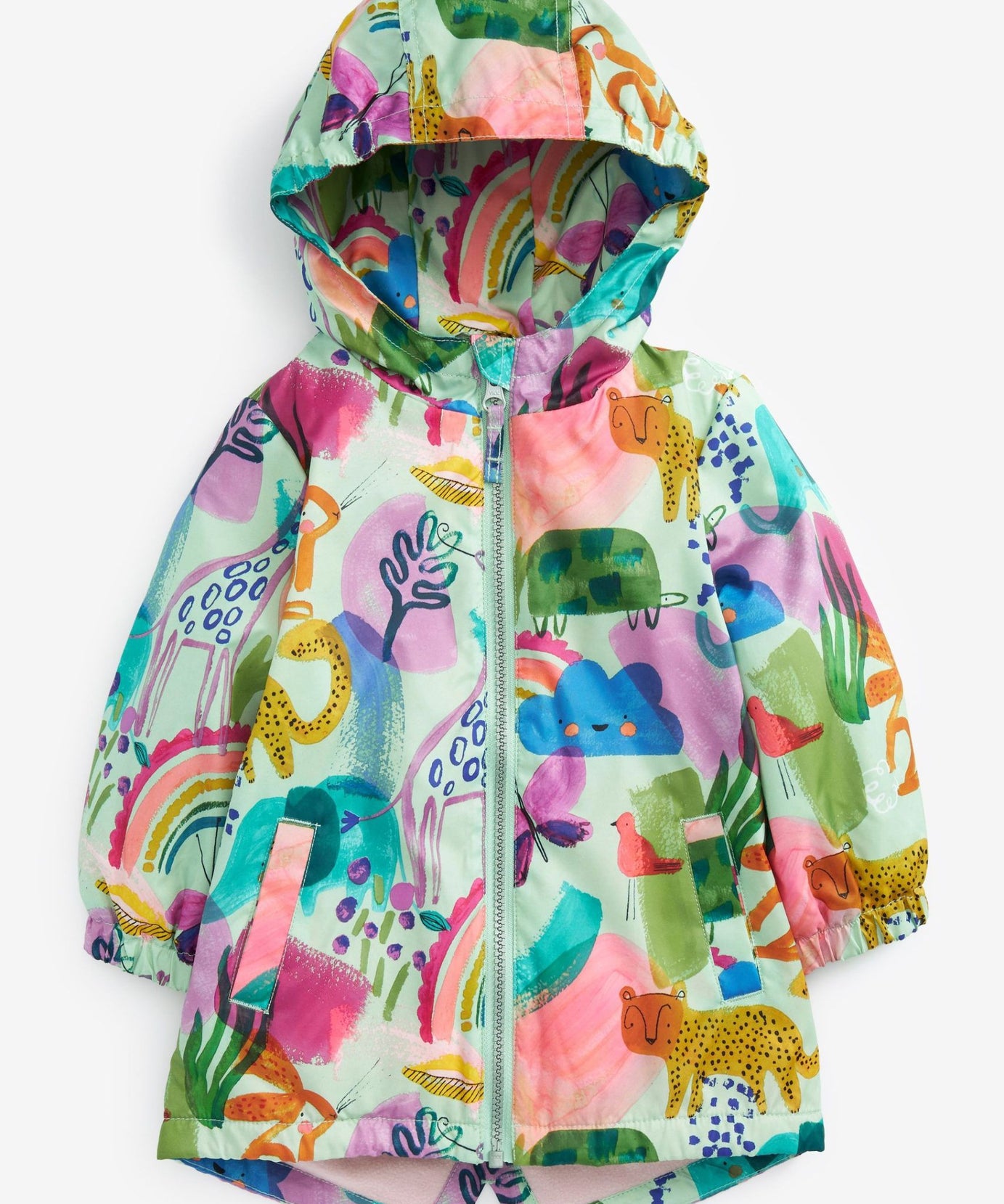 Next - Neşeli Sürdürülebilir Kız Çocuk Kışlık Ceket ve Yağmurluğu - 2-3 Yaş-Dinossi