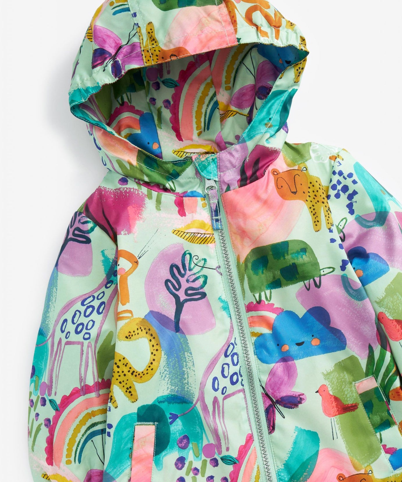 Next - Neşeli Sürdürülebilir Kız Çocuk Kışlık Ceket ve Yağmurluğu - 6-7 Yaş-Dinossi