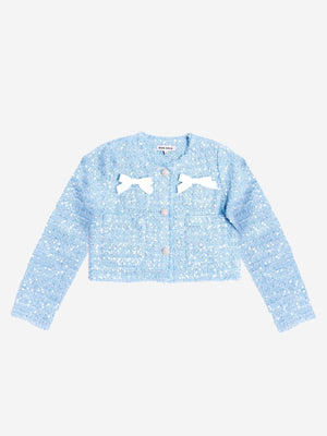 BCBG Girls Tweed Jacket in Blue