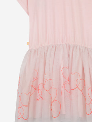 Billieblush Girls Bi-material Dress in Pink