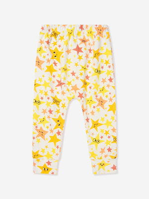 The Bonnie Mob Kids Organic Cotton Lachlan Harem Trousers in Yellow