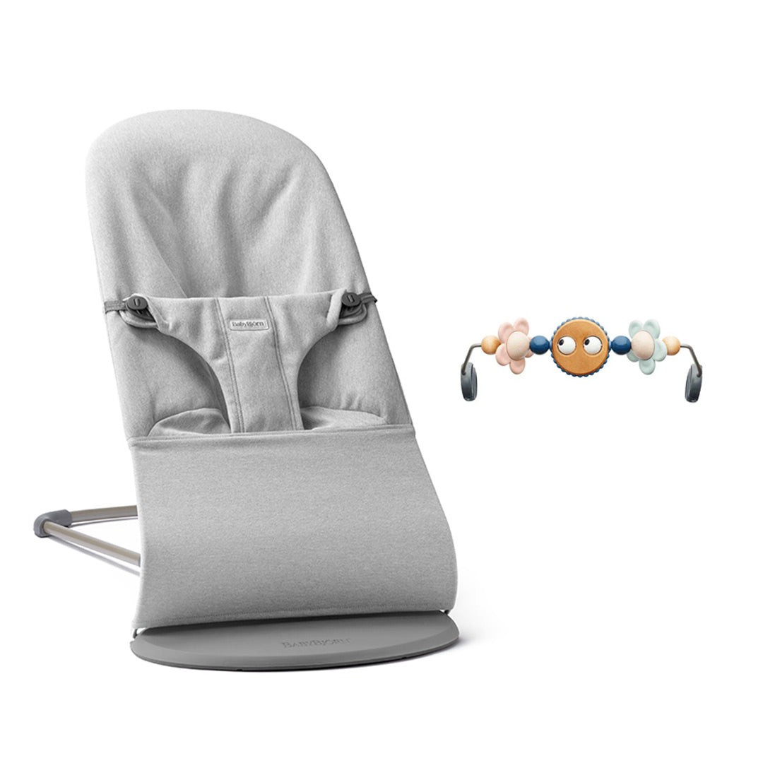 BabyBjörn Bouncer Bliss Woven Mélange - Light Grey-Baby Bouncers-Googly Eyes Pastel- | Natural Baby Shower