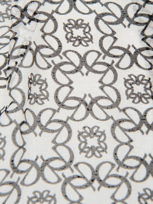 Elie Saab Girls Patterned Silk Skirt in Black