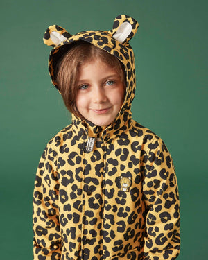Roarsome Kids Dash The Leopard Raincoat in Yellow