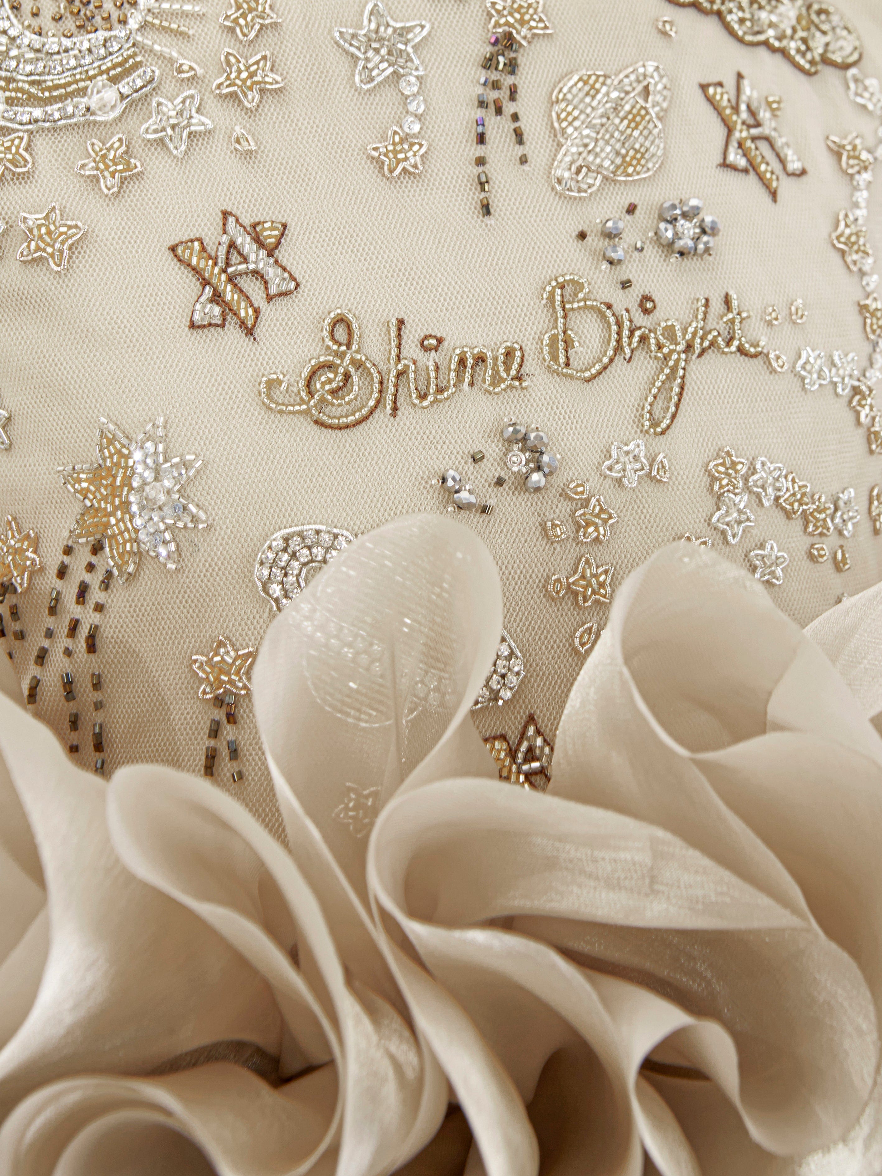 Maison Ava Girls Pomme Occasion Dress in Gold