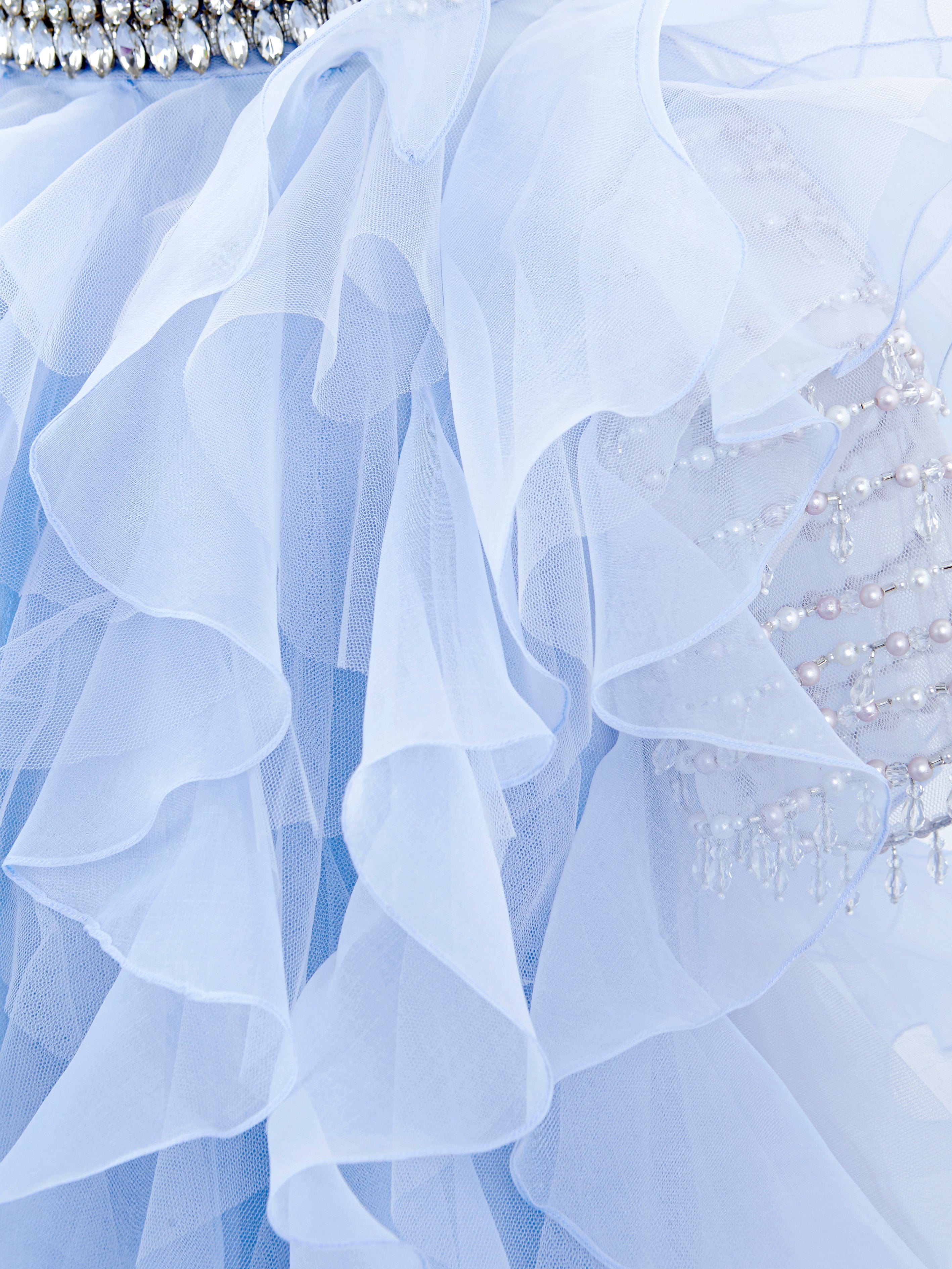 Maison Ava Girls Twyla Occasion Dress in Blue