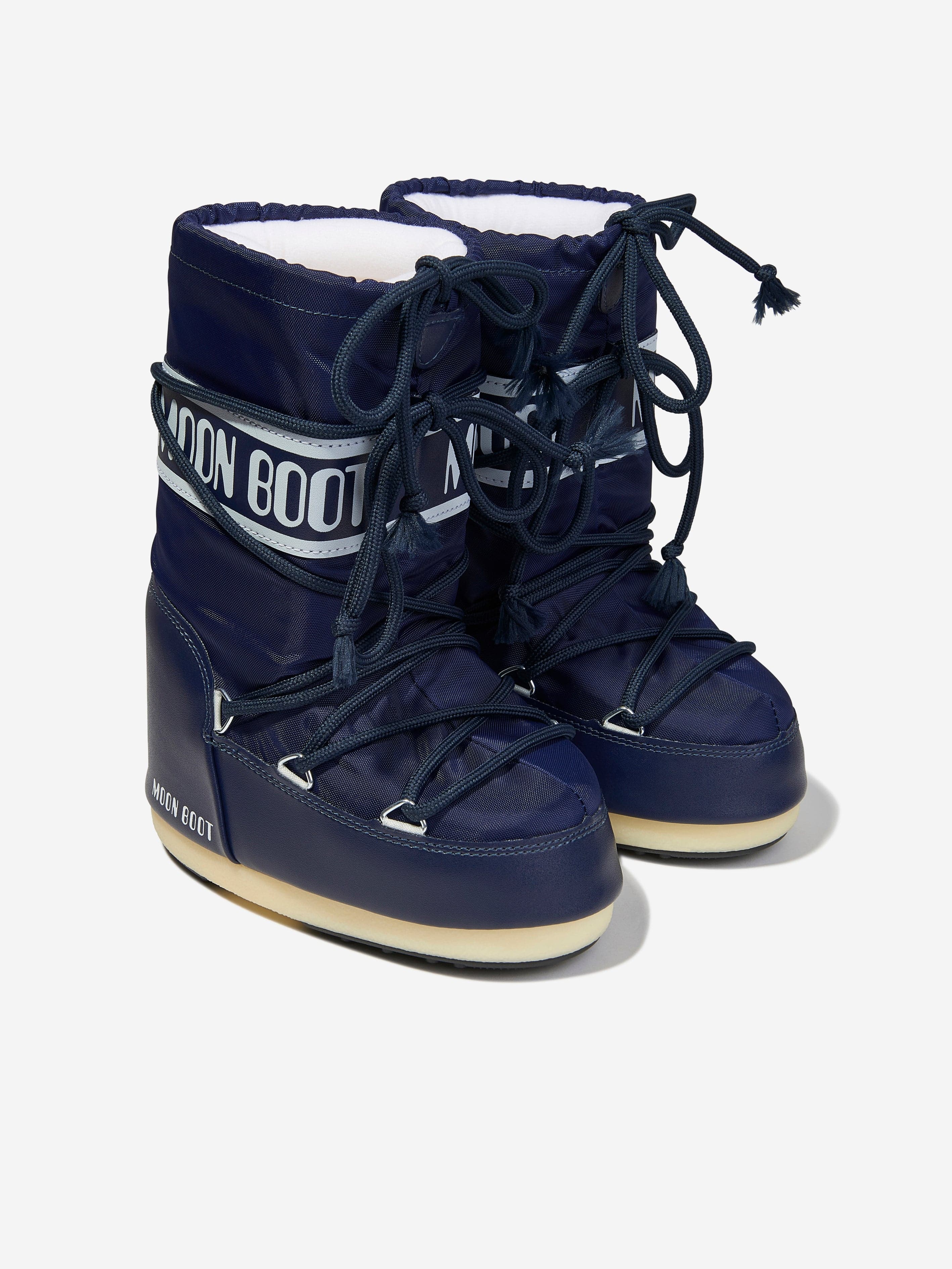 Moon Boot Kids Icon Nylon Snow Boots in Blue