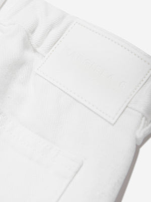 MM6 Maison Margiela Kids Metallic Effect Jeans in Silver