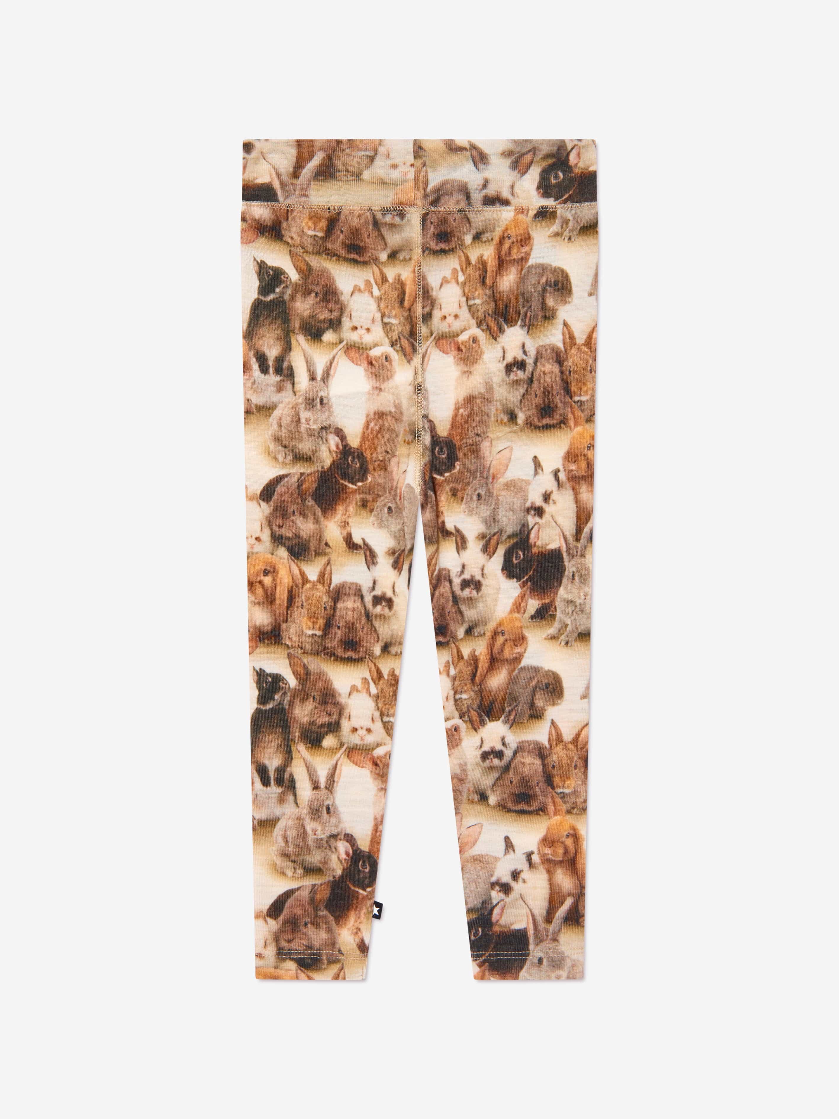 Molo Kids Rabbit Leggings in White