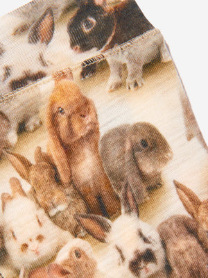 Molo Kids Rabbit Leggings in White