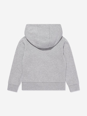 Moncler Enfant Boys Logo Hoodie in Grey