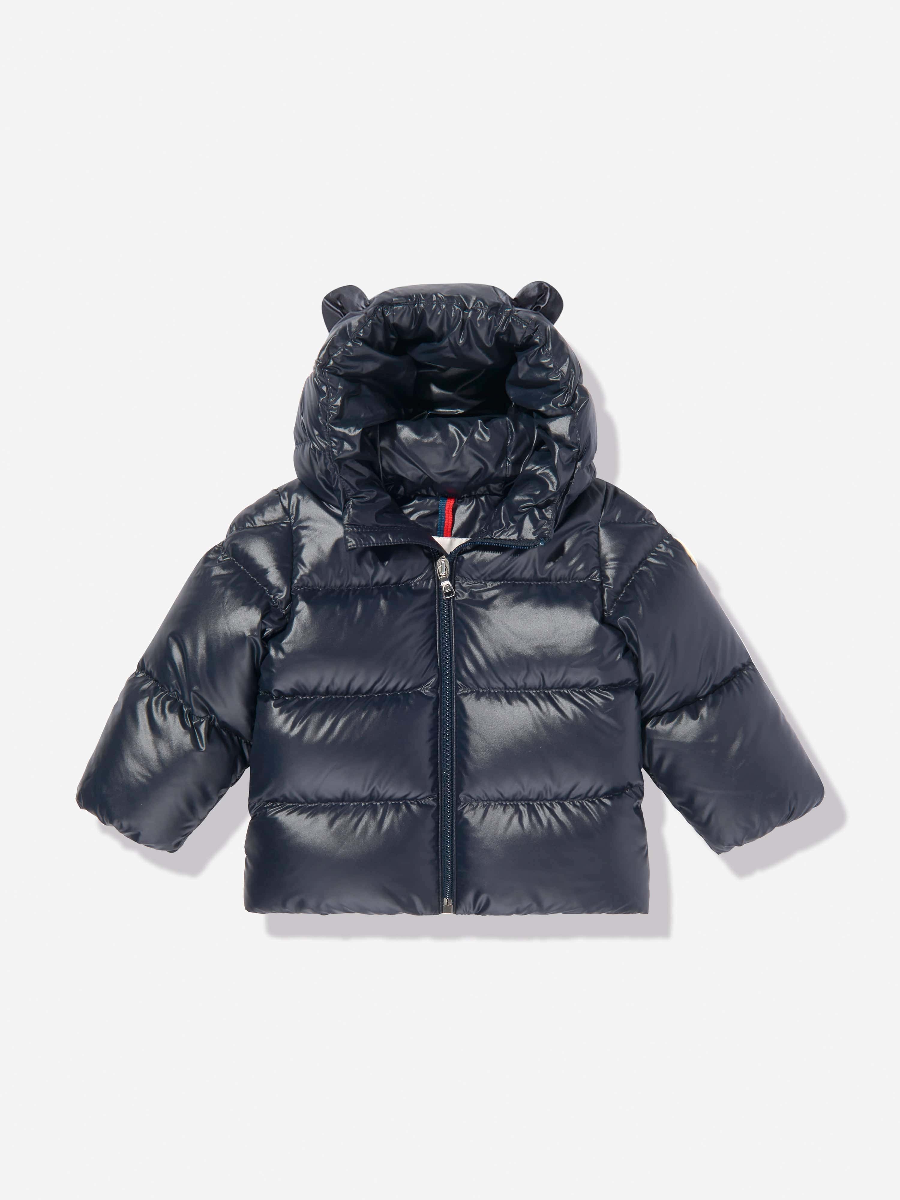 Moncler Enfant Baby Down Padded Snowsuit in Navy