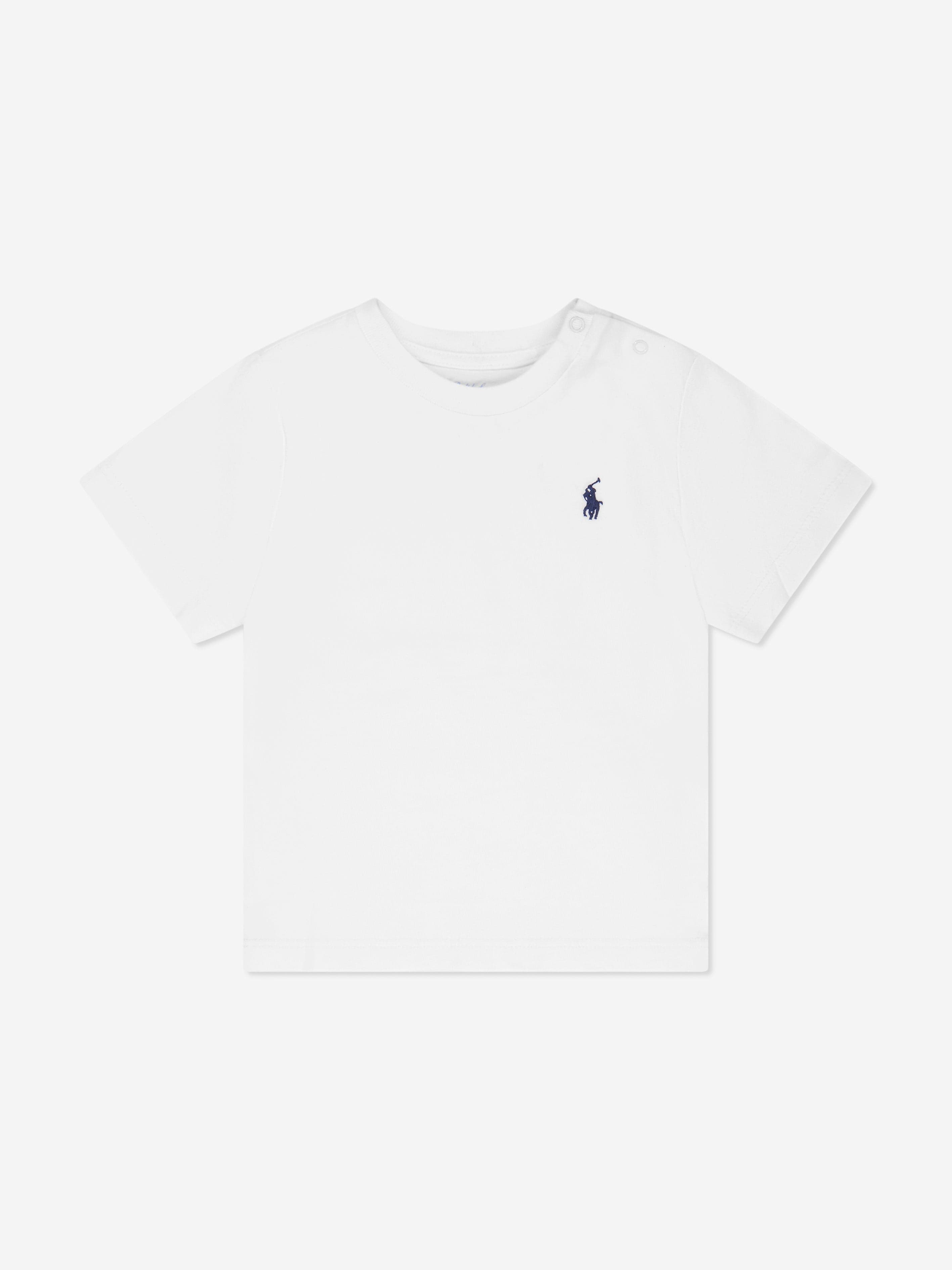 Ralph Lauren Baby Boys Logo T-Shirt in White