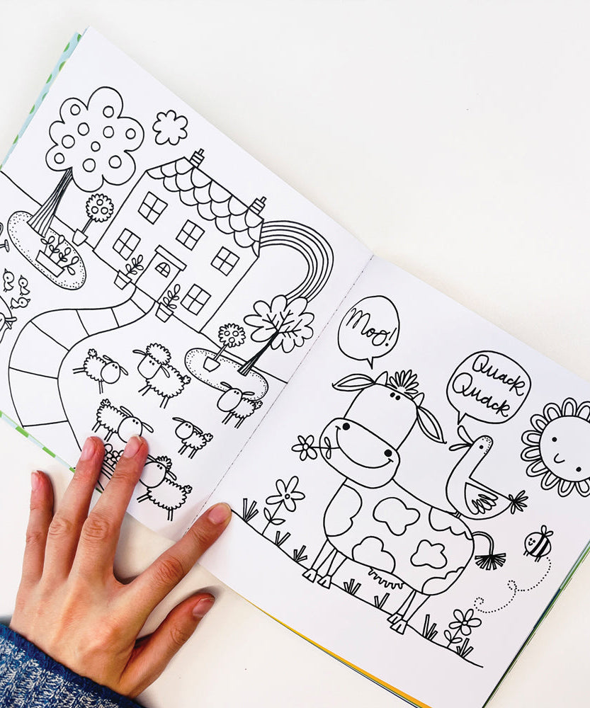 Rachel Ellen - На ферме Наклейка сцена Раскраска и книга с заданиями