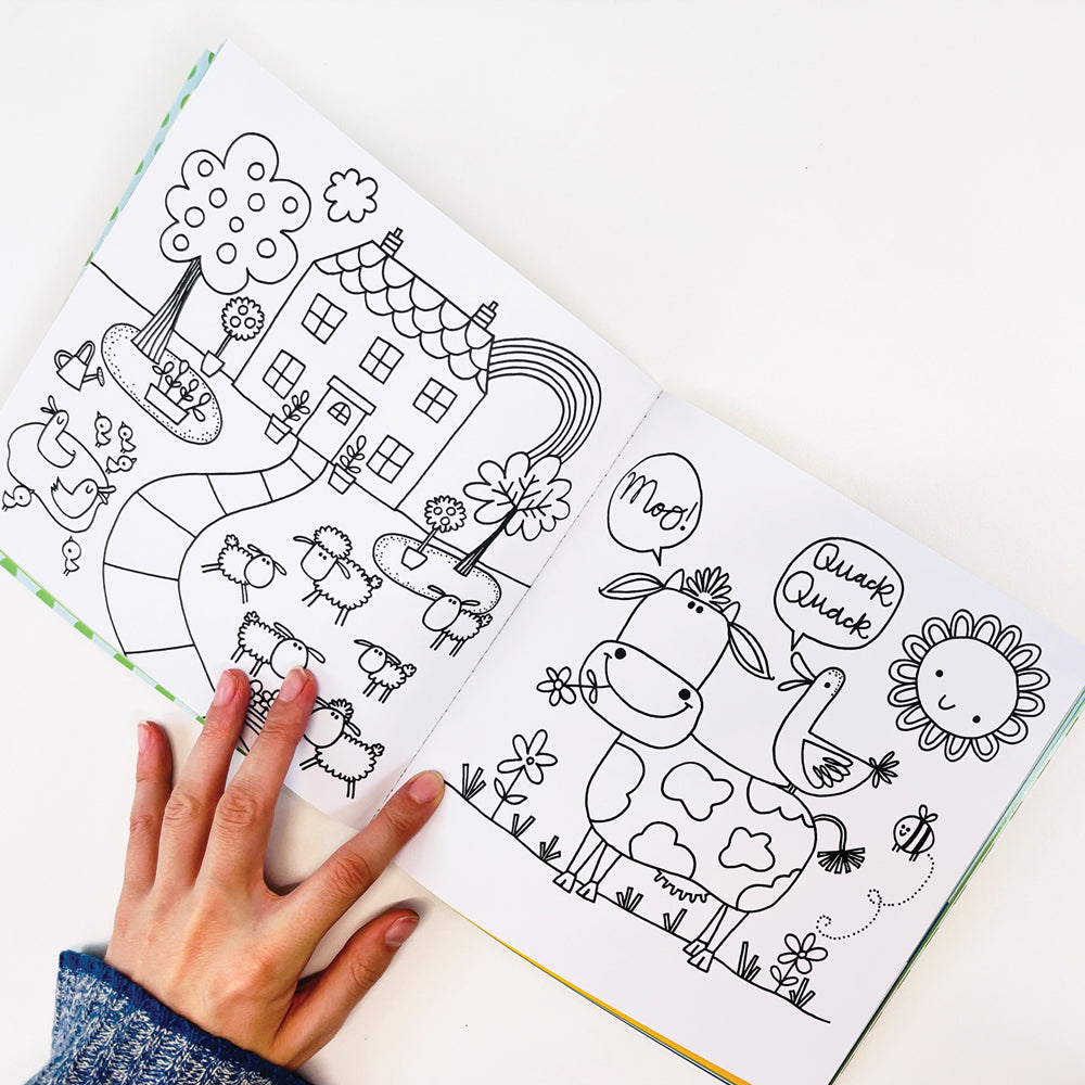 Rachel Ellen - На ферме Наклейка сцена Раскраска и книга с заданиями