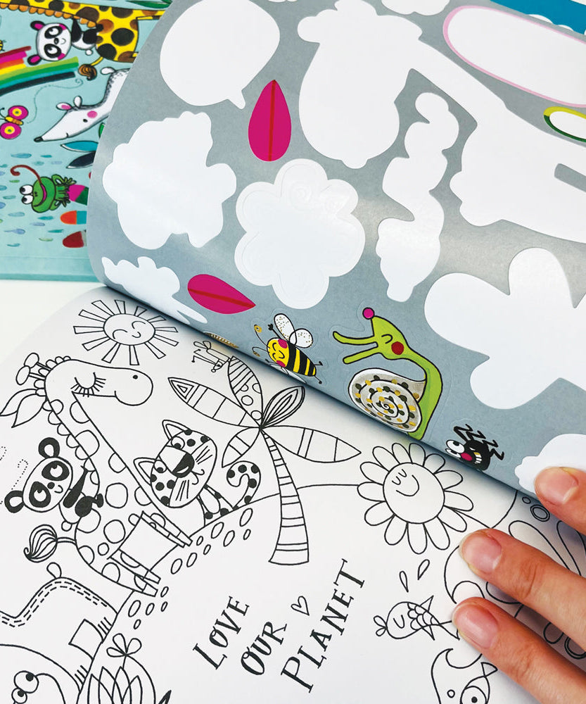 Rachel Ellen - Книга для раскрашивания и занятий Love Our Planet с наклейками