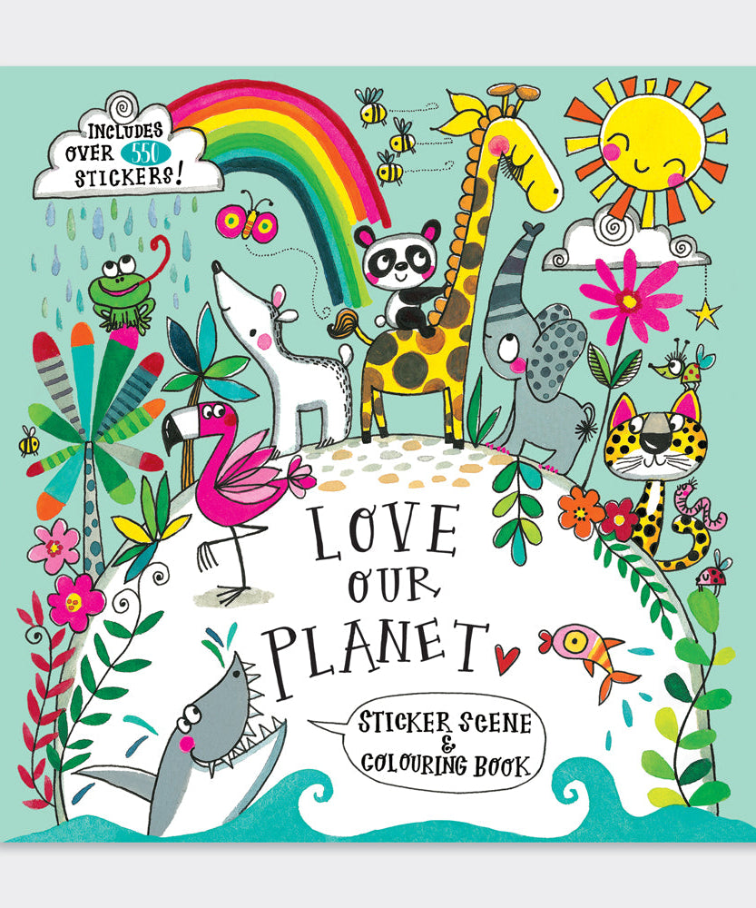 Rachel Ellen - Книга для раскрашивания и занятий Love Our Planet с наклейками