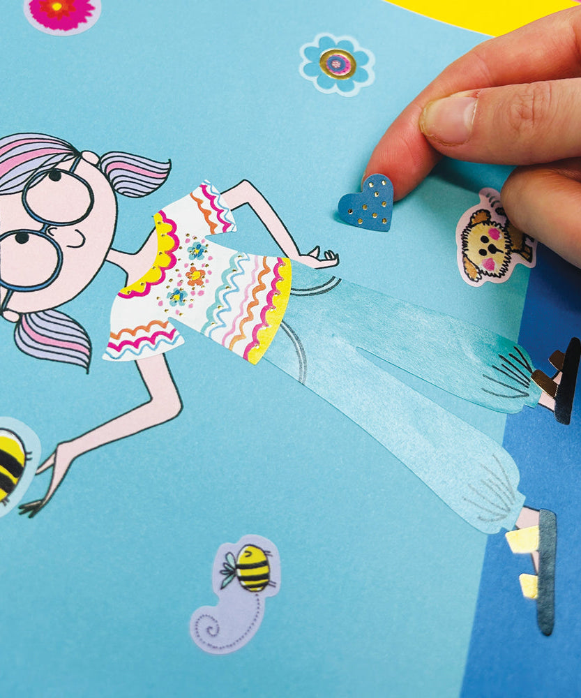 Rachel Ellen - Книга для раскрашивания и занятий Grl Pwr Çıkartma Sahnesi