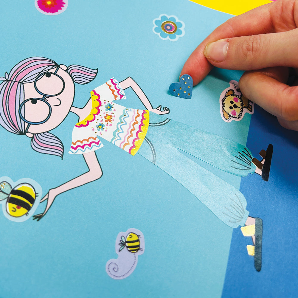 Rachel Ellen - Книга для раскрашивания и занятий Grl Pwr Çıkartma Sahnesi