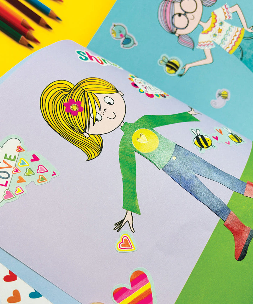 Rachel Ellen - Книга для раскрашивания и занятий Grl Pwr Çıkartma Sahnesi