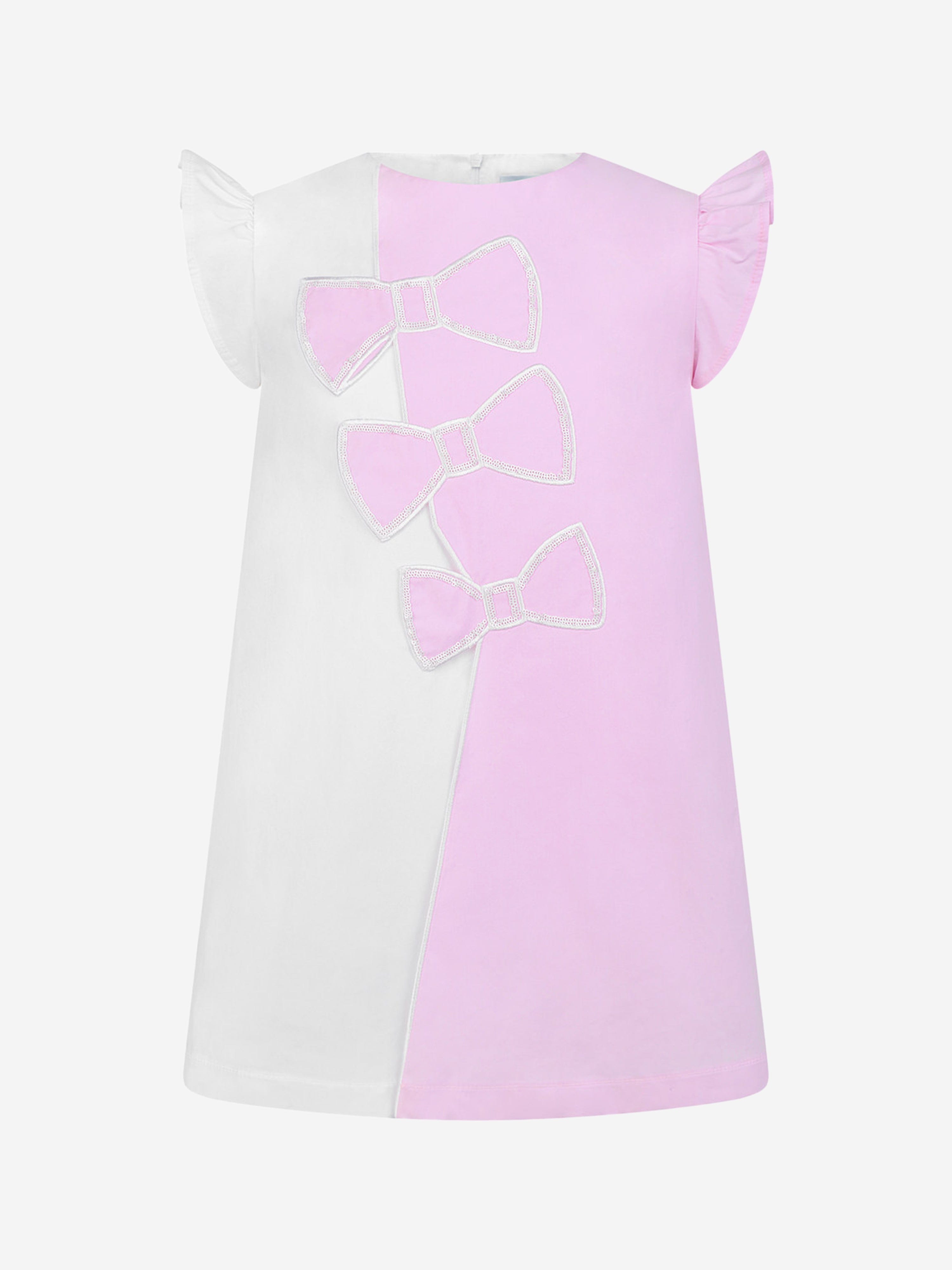 Simonetta  & White Cotton Bow Dress
