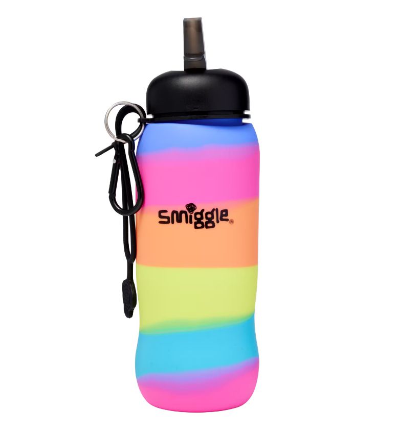Smiggle - Vivid Katlanabilir Pipetli 630ML Suluk-Dinossi