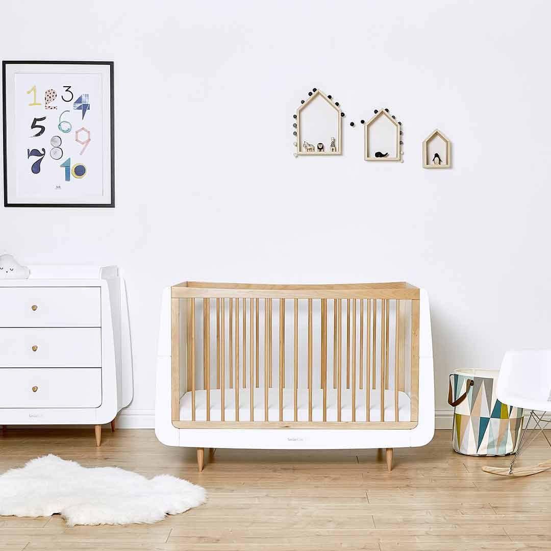 SnuzKot Skandi 2 Piece Nursery Furniture Set - Natural-Nursery Sets-Natural-No Mattress | Natural Baby Shower