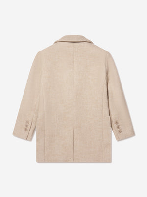 Trussardi Boys Imaril Long Coat in Beige