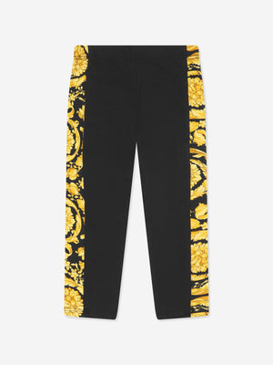 Versace Baby Girls Barocco Leggings in Black