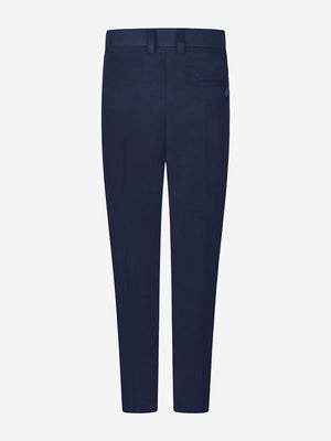 Zeco Boys School Slim Fit Long Leg Trousers in Navy