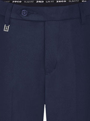 Zeco Boys School Slim Fit Long Leg Trousers in Navy