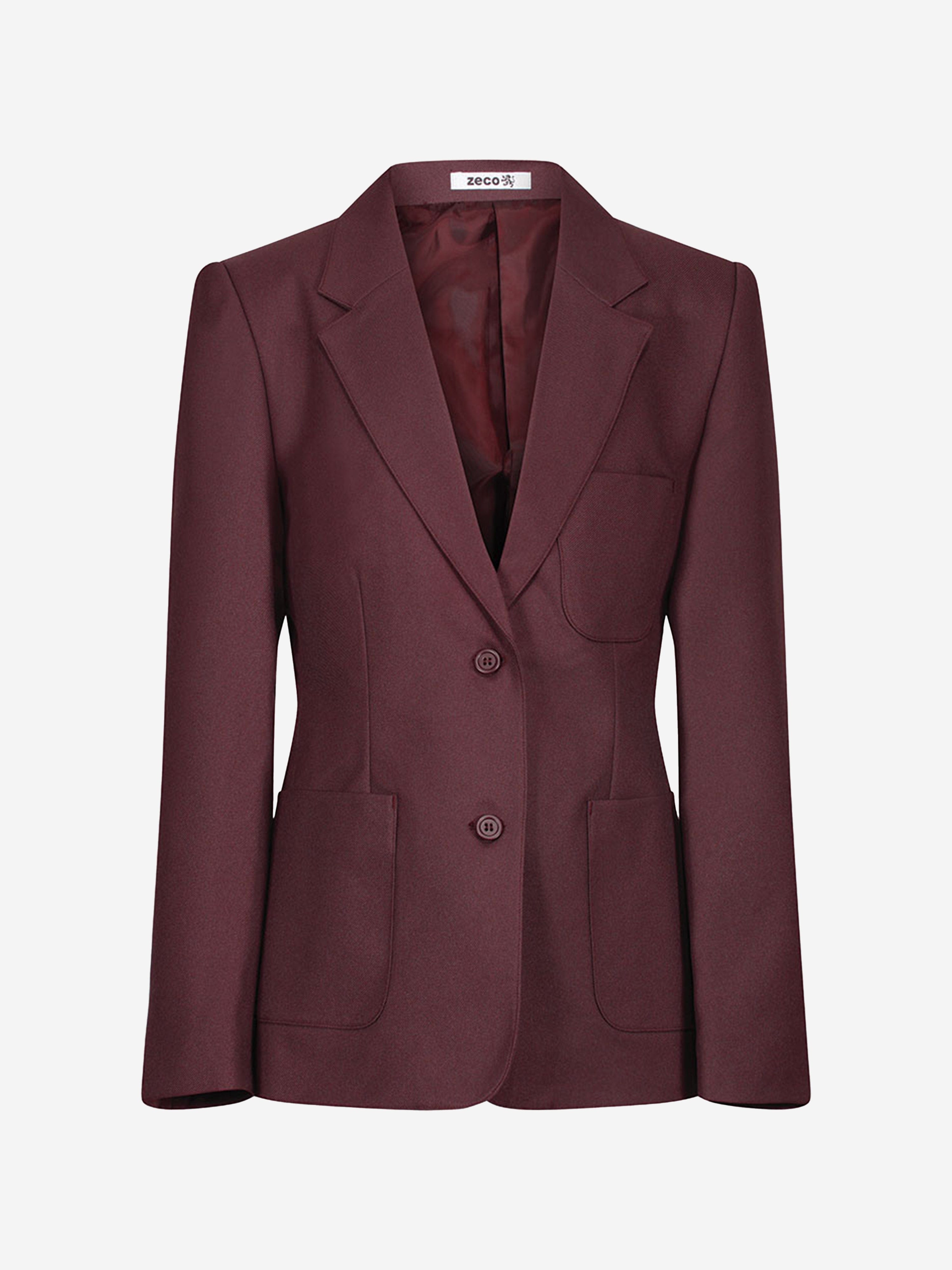 Zeco Girls School Fitted Eco Blazer in Maroon