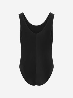 Zeco Girls School Elastane Swimming Costume in Black