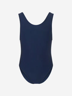 Zeco Girls School Elastane Swimming Costume in Navy
